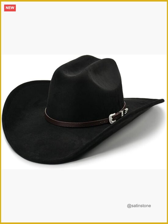 Felt Cowboy Hat - Shapeable Wide Brim Cattleman Western Hat main image 7